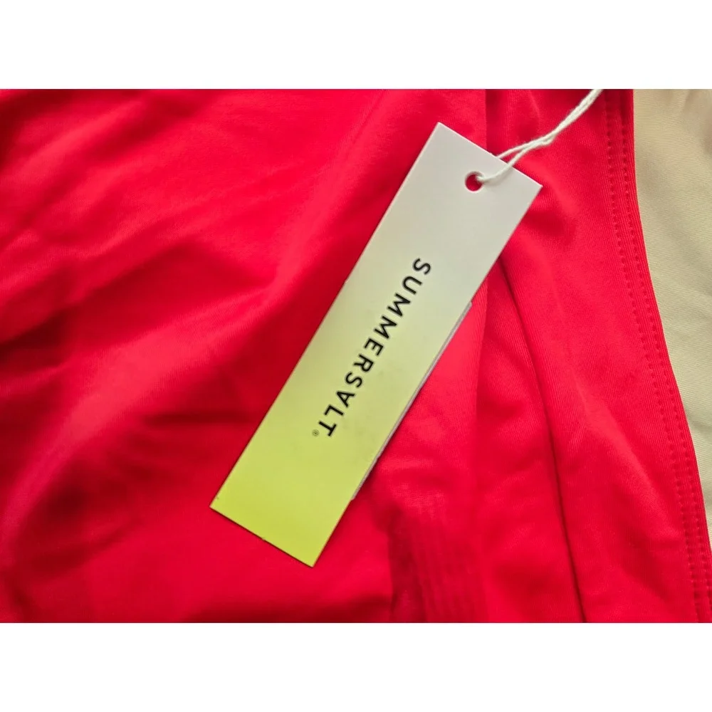 Summersalt‎ The O-Ring Reef Plunge One Piece Swimsuit Red Size 14 NEW Sexy